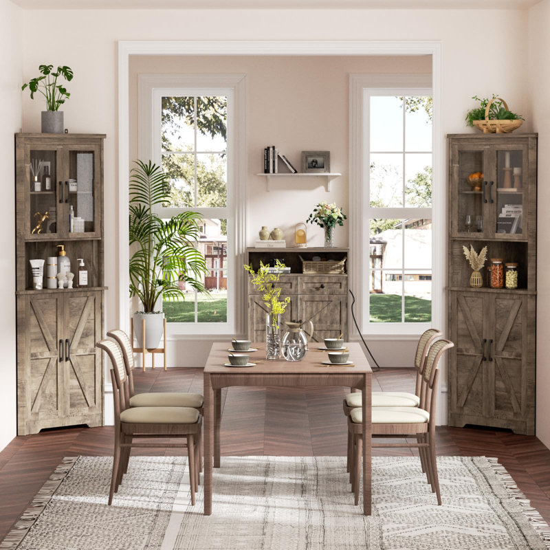 Armoire de rangement 67 po H, Chêne délavé