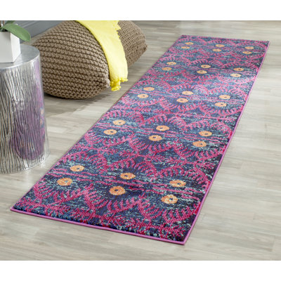Isabea Ikat Pink Area Rug