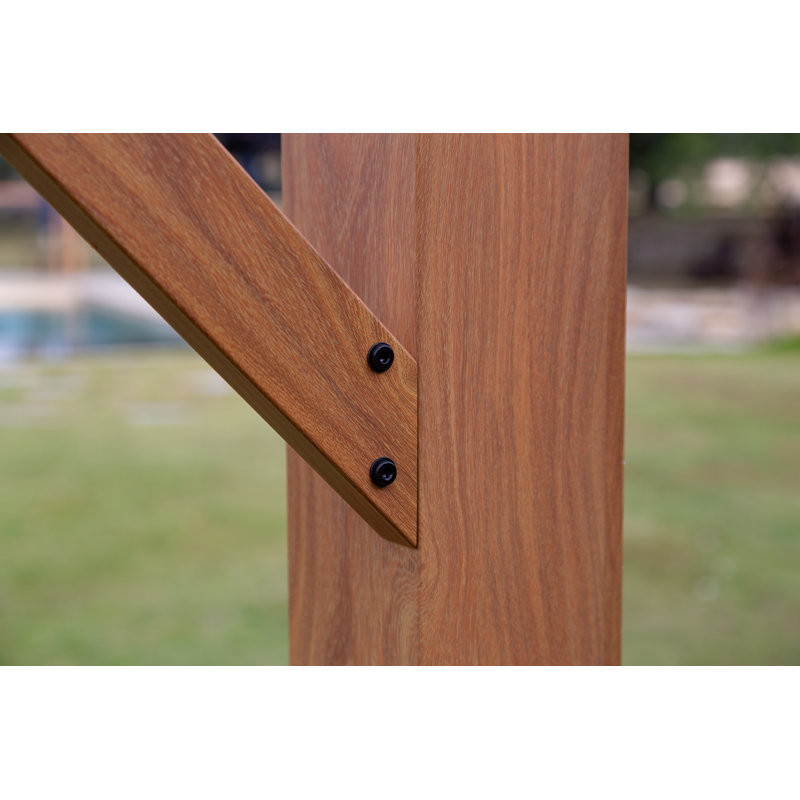 Canadian Cedar 11' x 16' Pergola with Cocoa Canopy