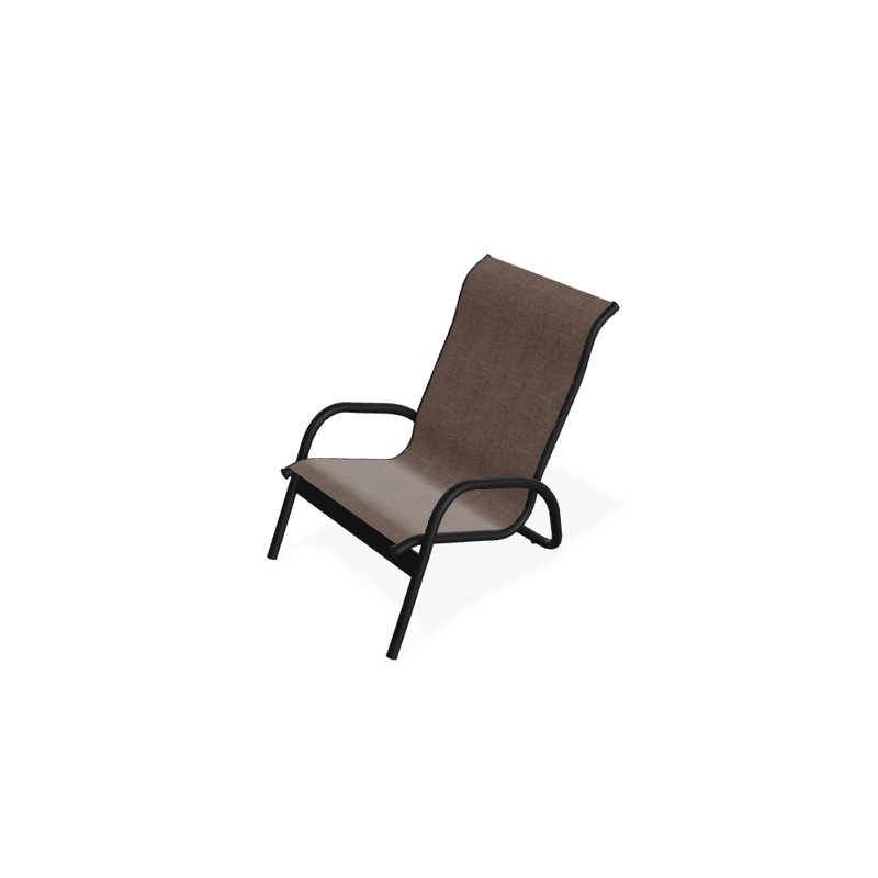 Gardenella Patio Chair, Mocha Sunbrella®, Black