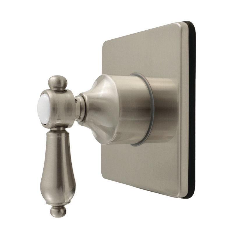 Kingston Brass Heirloom Single-Handle Wall Mount Six-Way Diverter Valve with Trim Kit, Brushed Nickel