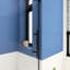 Porte de douche sans cadre l 56 à 60 po x H 60 po en noir mat-116927472