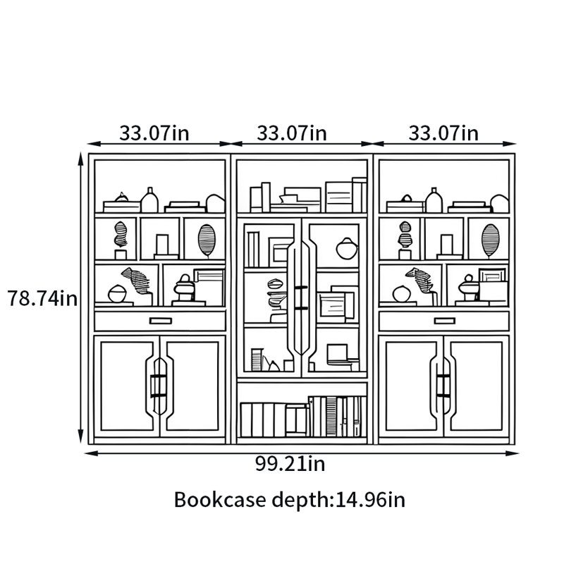 Bibliothèque sur pied en bois
