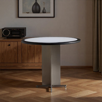Novel Style Inset Rock Slab Round Table