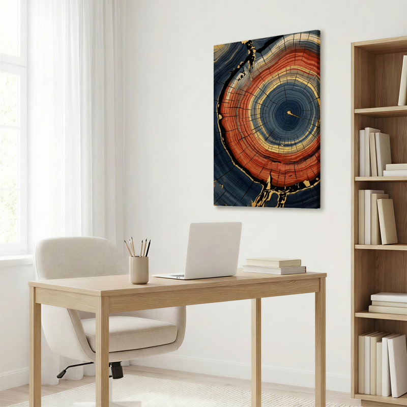 «Tree Ring», ensemble de 1 reproduction d'art sur toile tendue sur toile, H 36 po x l 24 po