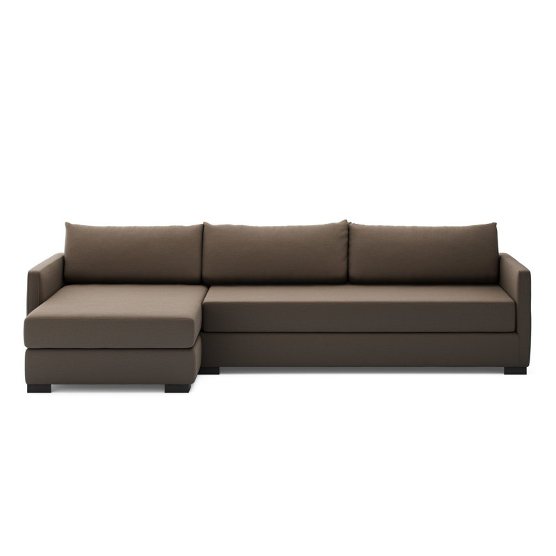 Wickham Chaise Sectional, Left Hand Facing, Crypton Nomad Snow Polyester Blend