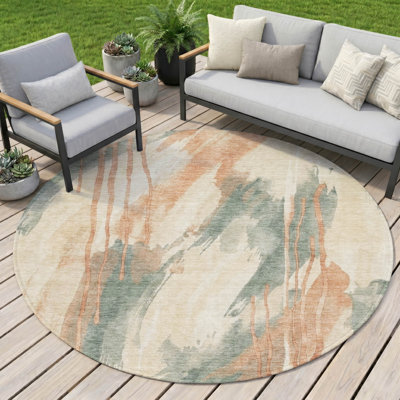 Tapis abstrait lavable à la machine intérieur / extérieur ACN3036