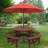 8 Person Wooden Picnic Table with 4 Built-in Benches, Ideal for Outdoor Gatherings and Camping, 2220lb Capacity-479739146
