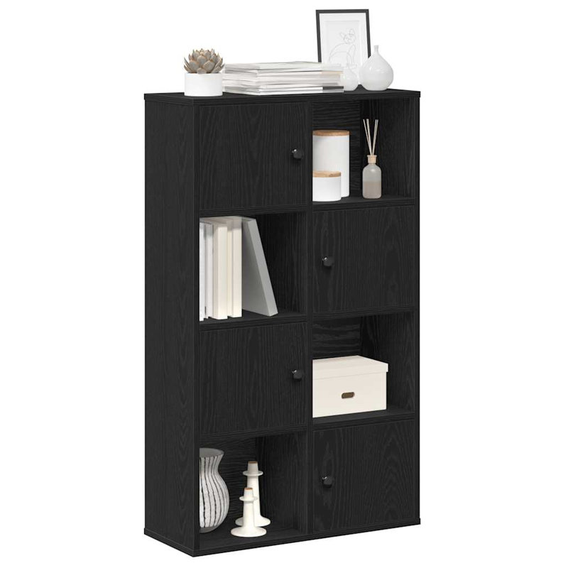 Anagnos 101.5cm H x 60cm W Bookcase, Black Oak