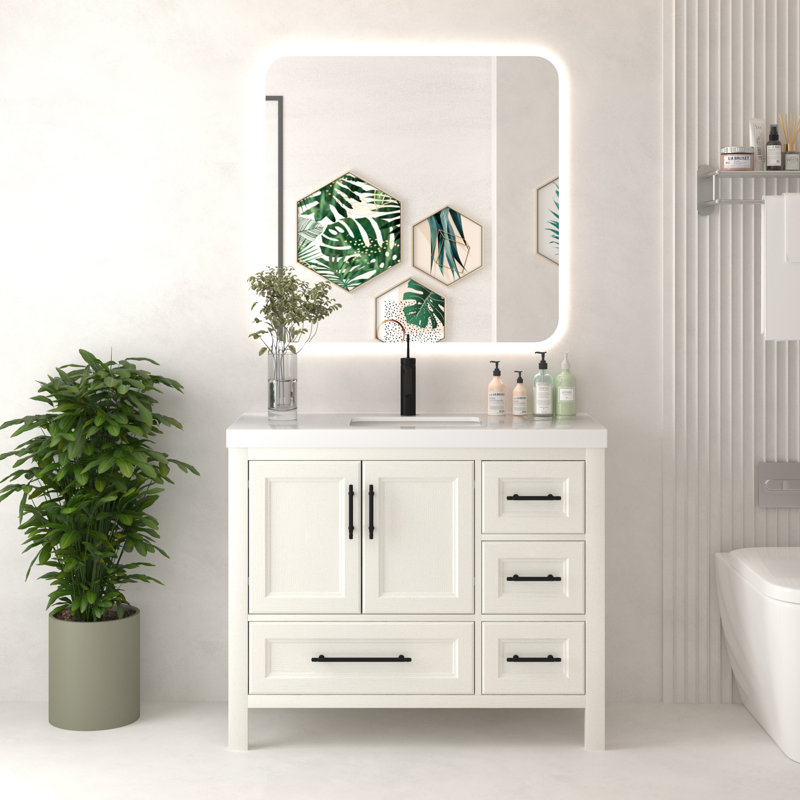 Ensemble de meuble-lavabo sur pied 42 po Vivian, Naturel