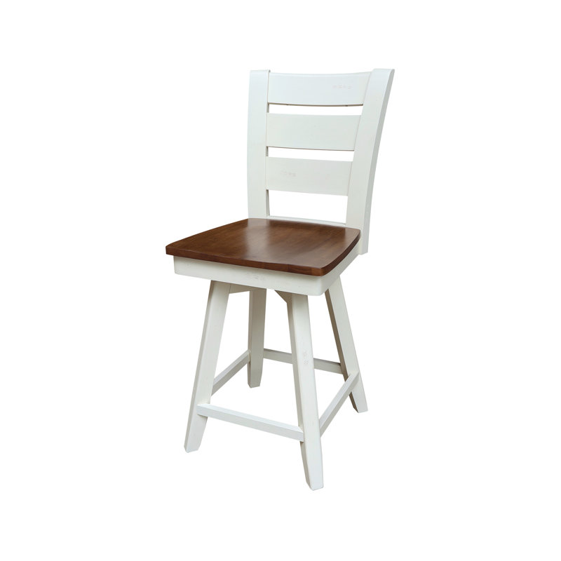  Kinnaird Swivel Counter Height Bar Stool, Counter Stool (24" Seat Height), Unfinished