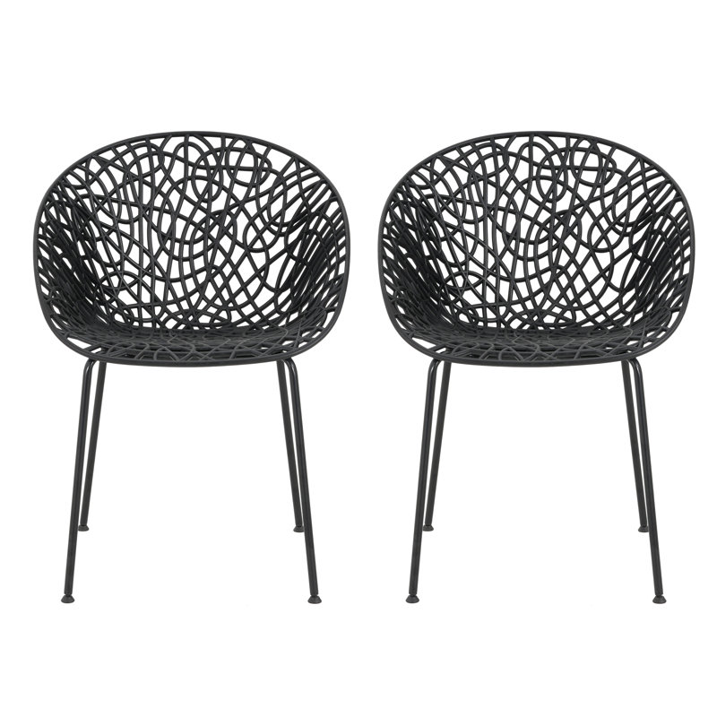 Chaise de salle à manger (ensemble de 2), Noir