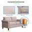 Ensemble de canapé-lit en microfibre 2 pièces avec cadre en bois-8400579