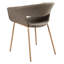 43cm H Boucle Upholstered Metal Upholstered Back Armchair in Beige, Brown