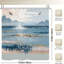Rideaux de douche Coastal Wave and Seagull Landscape, 71 x 71