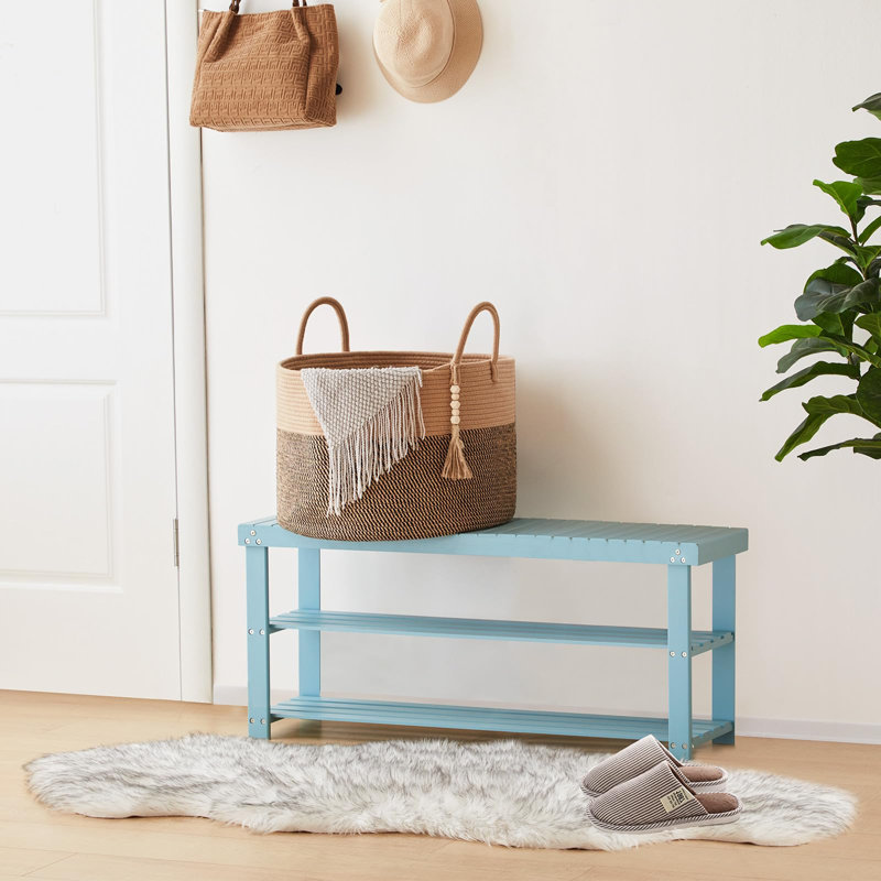 Laundry Hamper with Handles, Brown Mix