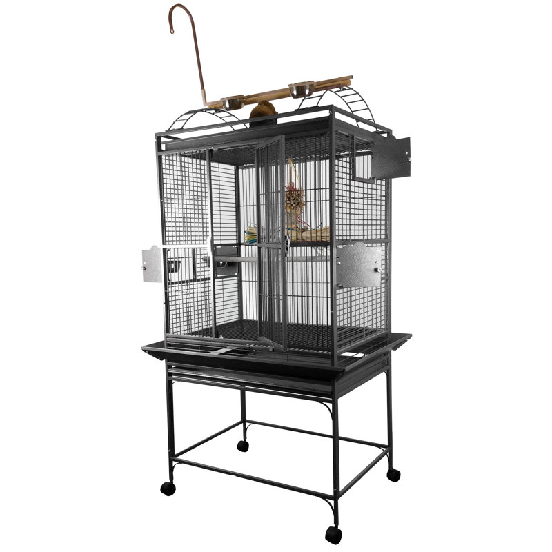 XXX Large Play Top Bird Cage Black, Black