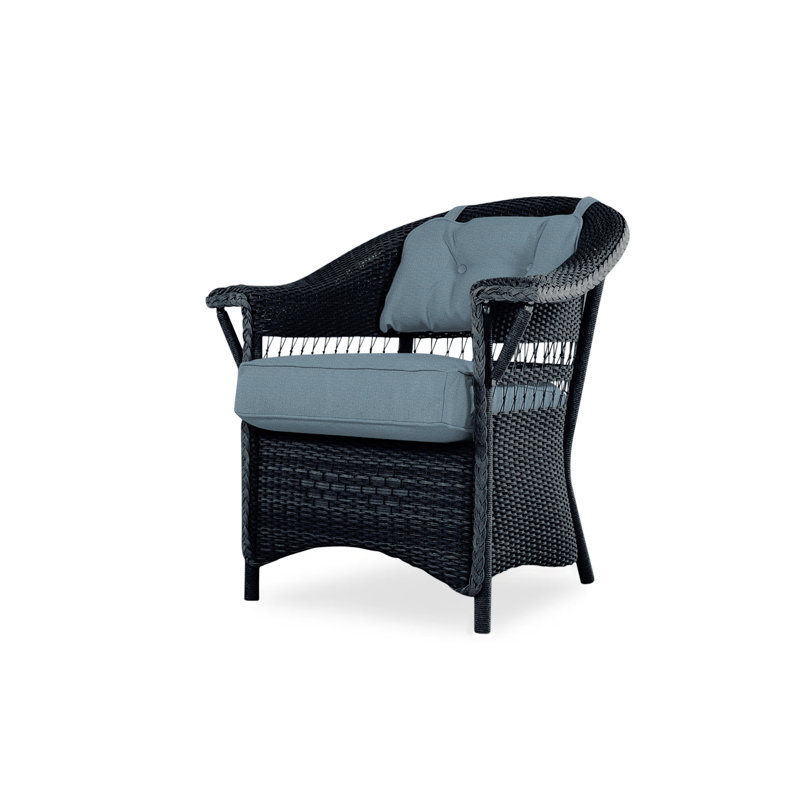 Nantucket Outdoor Dining Armchair, Decorline Navy, Ebony
