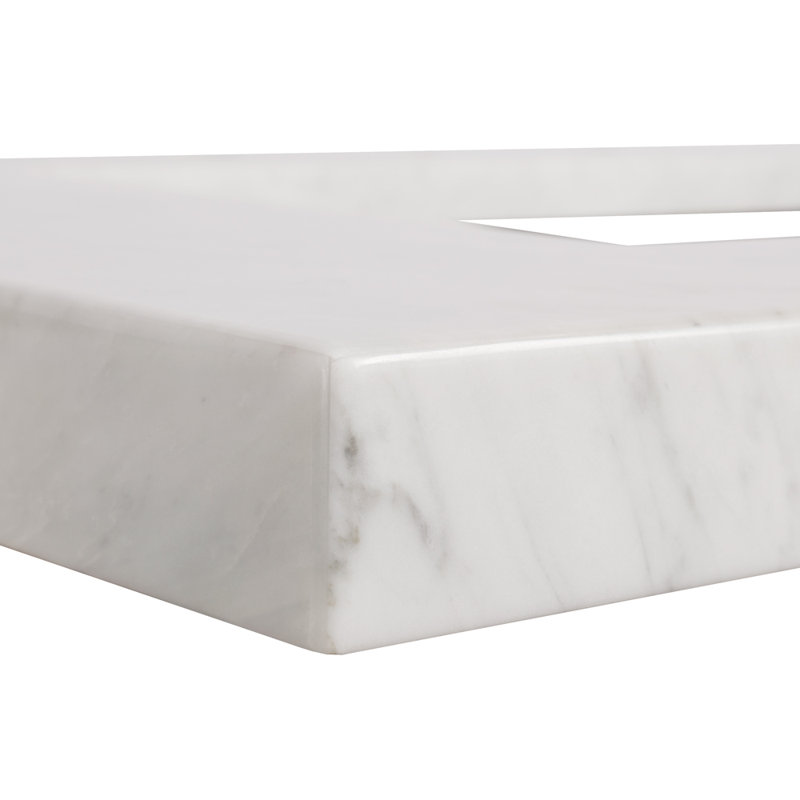 Plateau de meuble-lavabo simple 30,56 po WideAppeal ™, Blanc de Carrare, Monotrou