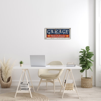 Ae-843 " Vintage Americana Garage Sign Parts And Service Phrase "