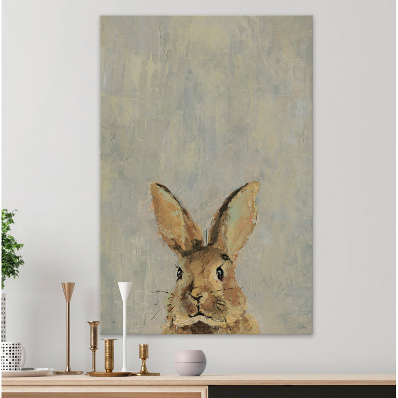 'What Up Rabbit' Print on Wrapped Canvas, 12" H x 8" W x 1.5" D