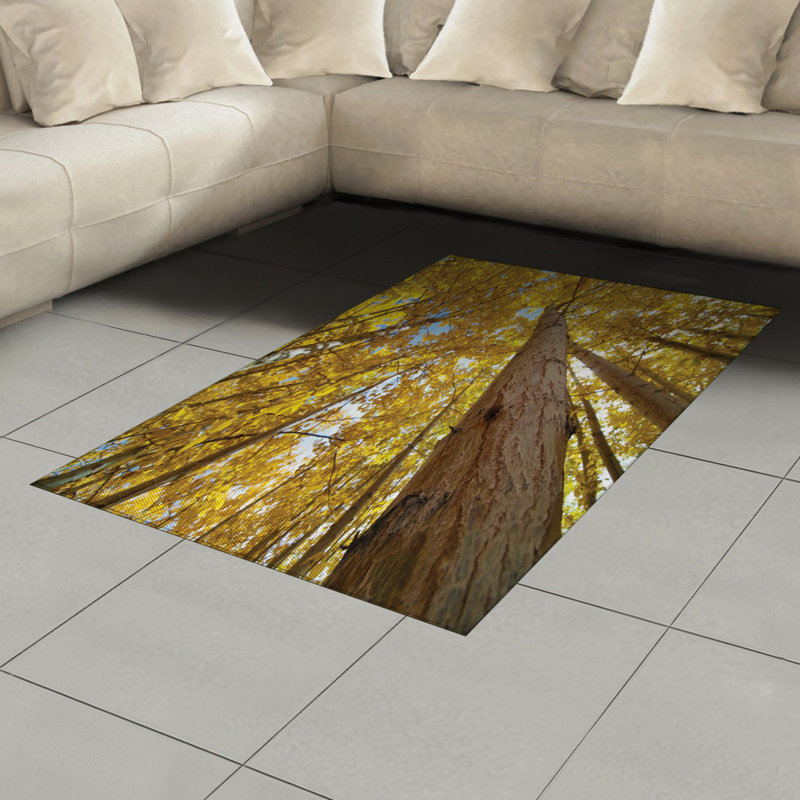 Scenery High Density Long Fiber Poly Threads Decorative Area Rug Carpet, Rectangle 4' x 5'8"