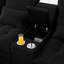 Canapé-lit en U de 130 po à 6 places en lin noir pour espace de vie principal, avec console, porte-gobelets, coussins à double couche et console à structure robuste, conception orientée confort