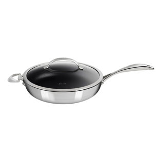 Soft Sides Nonstick Thermo-Spot Dishwasher Safe Oven Safe Fry Pan Cookware,  10-Inch, Crimson 