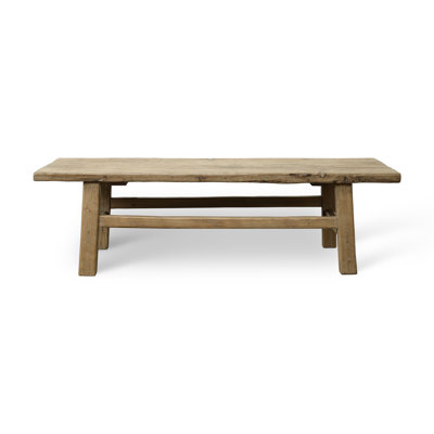 Vintage Coffee Table Approx. 60" Long 24" Wide Weathered Natural Warm Wood Tone (finishing and size vary)