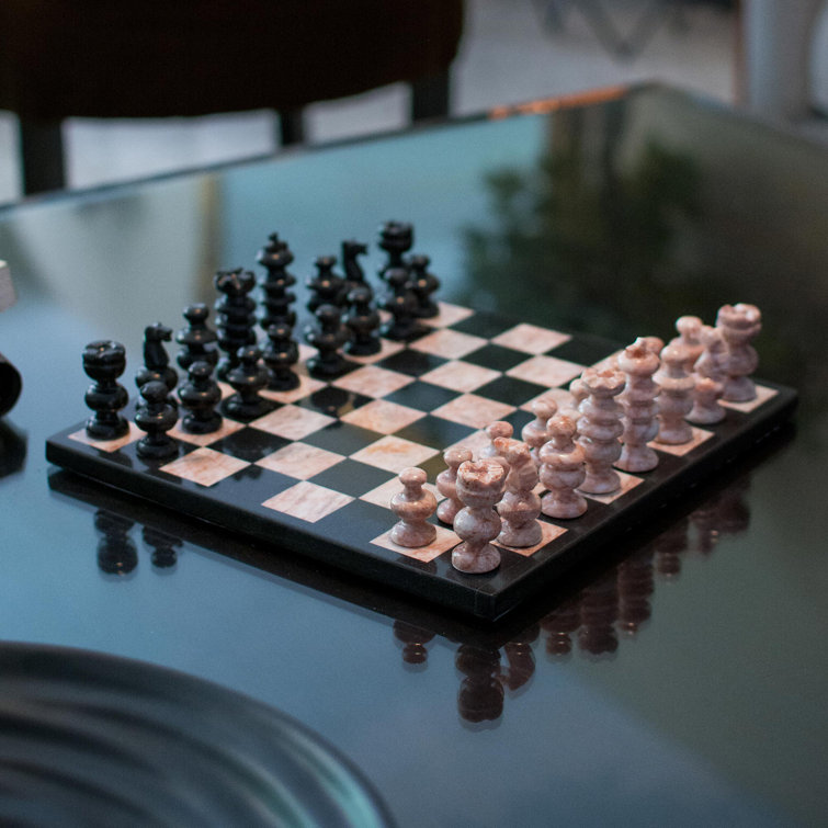 Grey/Beige Stone Chess Board