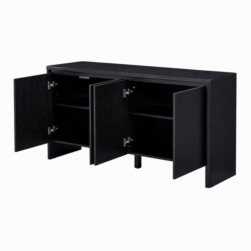 Buffet Mid-Century moderne avec meuble télé avec tablettes réglables pour la cuisine, la salle à manger, le salon, l'entrée