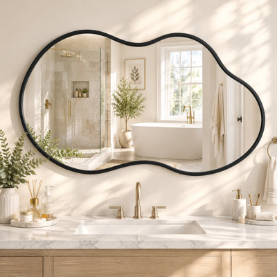 Miroir de salle de bain asymétrique