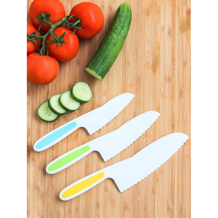 Zulay Kitchen Kids Knife Set for Cooking and Cutting - Blue