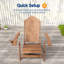 Ensemble de 2 chaises Adirondack pliantes en PEHD avec repose-pieds rétractable, chaises de patio réglables toutes saisons à 3 positions-327258636