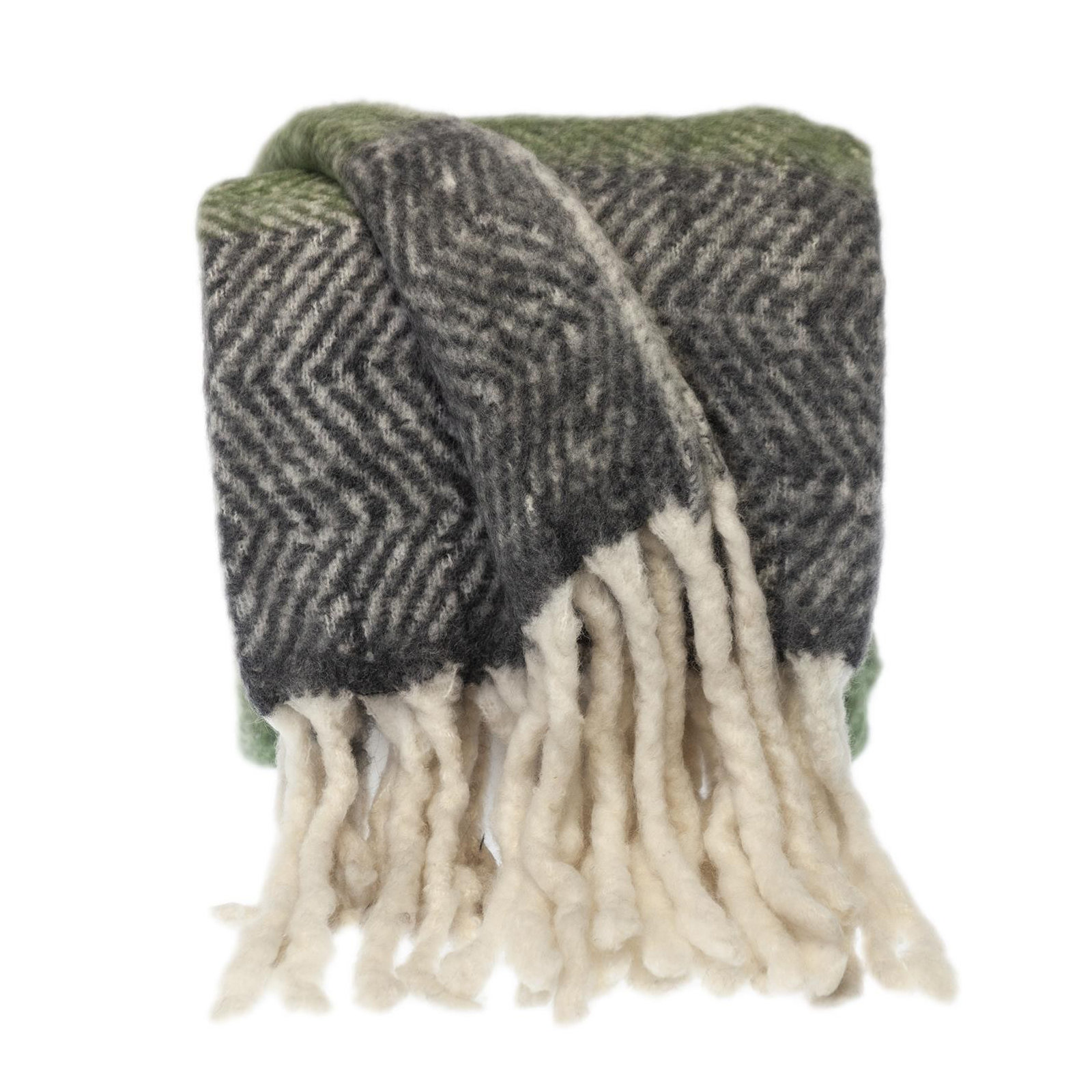 Ixia Knitted Throw Blanket, Gray