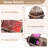 2 Pcs Hanging Hexagon Decorative Moroccan Candle Lantern Holders, Handmade Hanging Tea Light Holder In Bronze Metal & Red & Purple Glass Gift & Decor Items