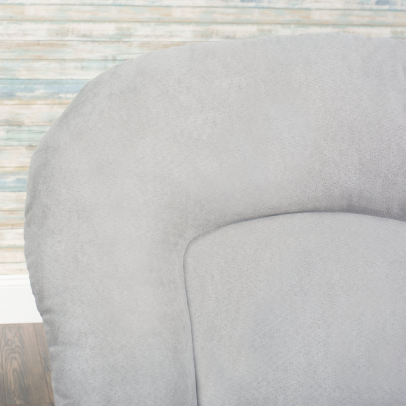 Matte White and Light Gray Glider with Ottoman Set
