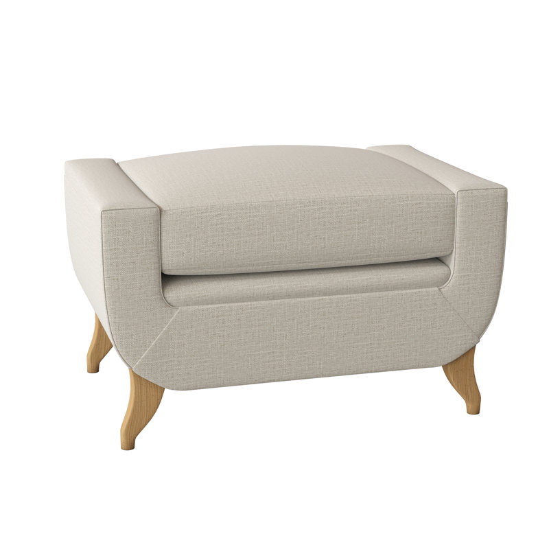 Armstrong Ottoman, Amber, Sunny Linen