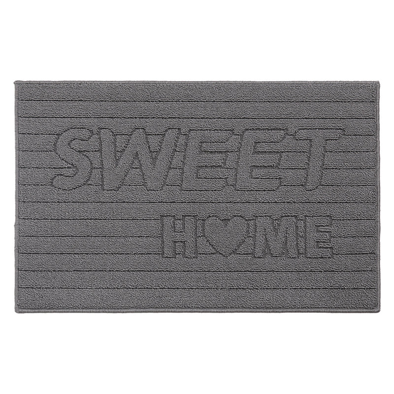 Machine-washable Non-slip Indoor Door Mat, Gray, 24'' W x 36'' L