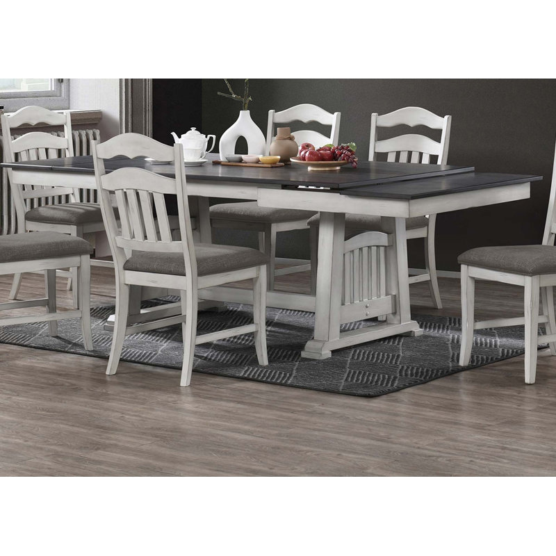 1 table de salle à manger avec 2 feuilles (table de salle à manger)