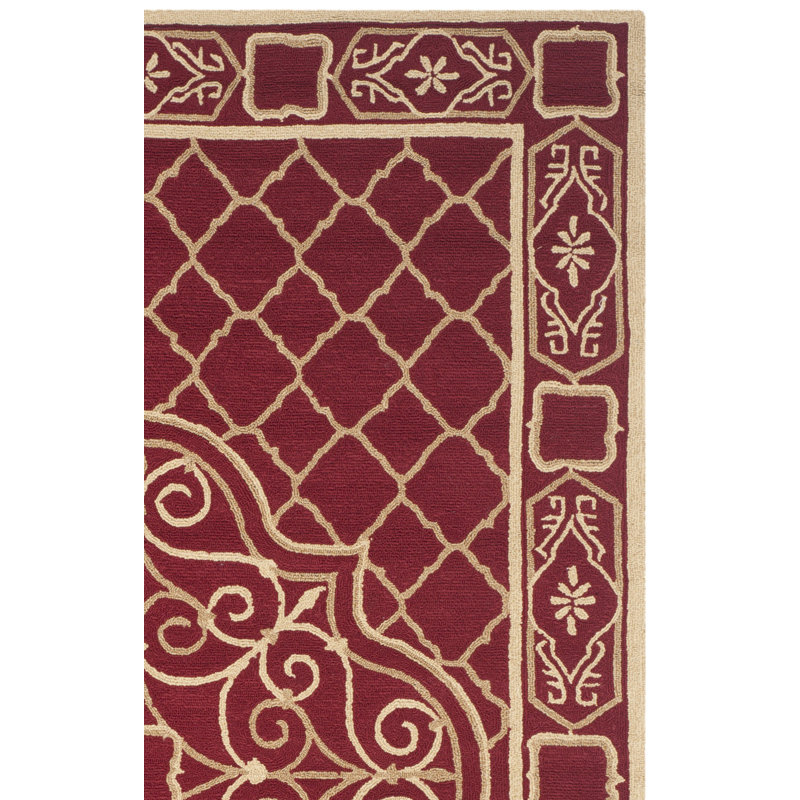 Bibbins Hand Hooked Performance Geometric Rug, Rectangle 4' x 6'