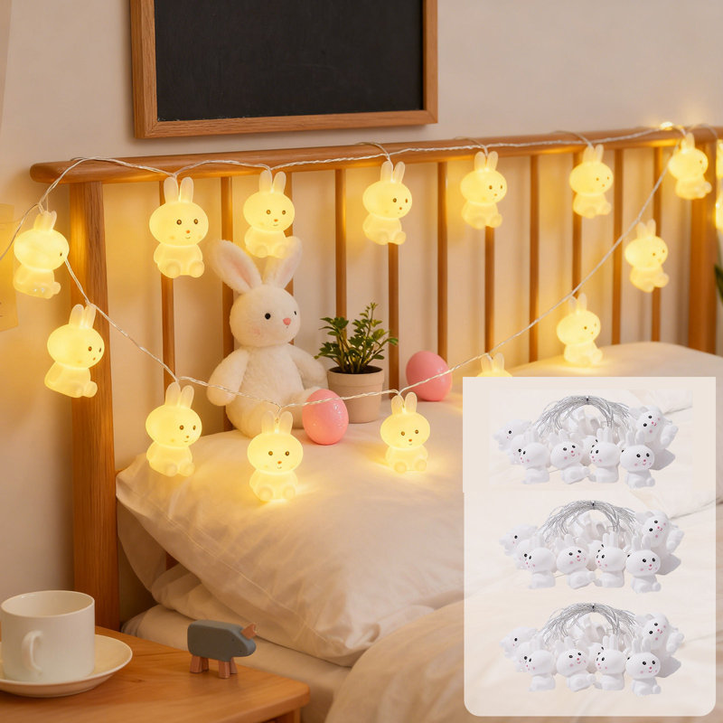 Guirlande de lumières décoratives sur le thème de Pâques, white