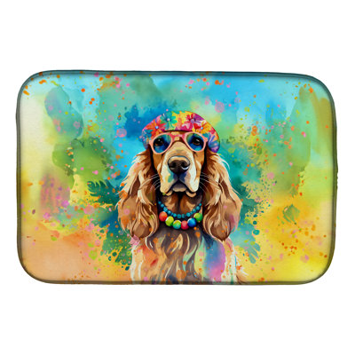 Cocker Spaniel Hippie Dawg Dish Drying Mat