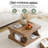 Farmhouse Square Coffee Table With Storage-1138799963