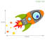 Flying Rocket Wall Stickers-369720979-369720980