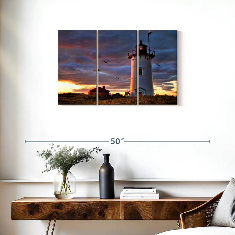 Lilie Race Point Lighthouse Sunset, 20" H x 33" W