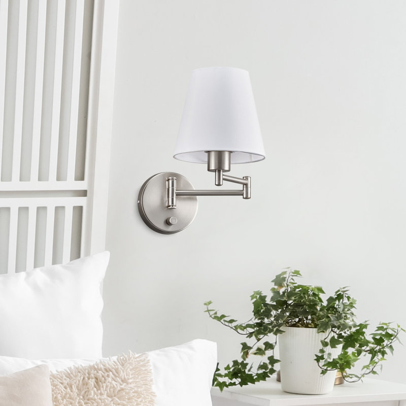 Swing Arm Sconce, Brushed Nickel
