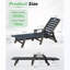 Chaise longue de patio avec dossier inclinable-129427516