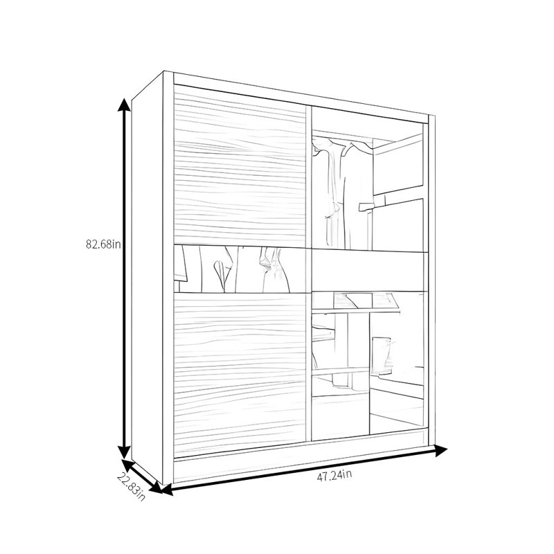 Lathan, 82.68" H x 47.24" W x 22.83" D