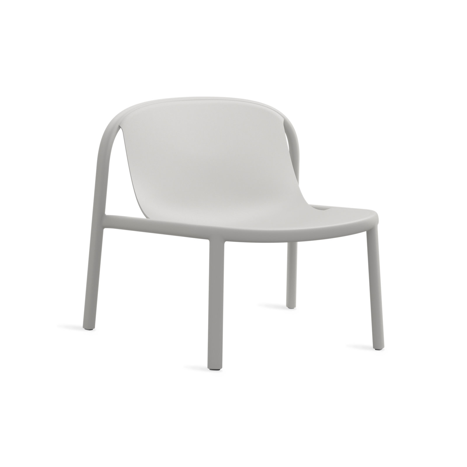 Decade Outdoor Armless Lounge Chair, Putty